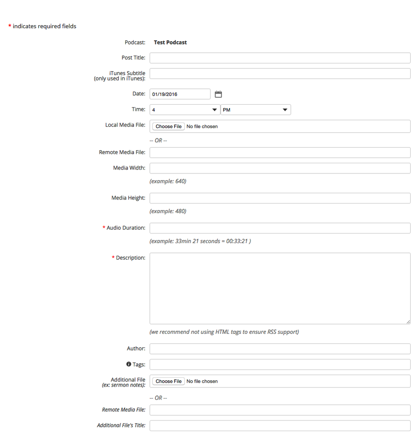 Adding a Post