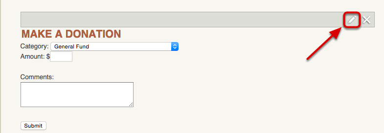 Add/Edit &quot;E-Commerce: Donation&quot; module