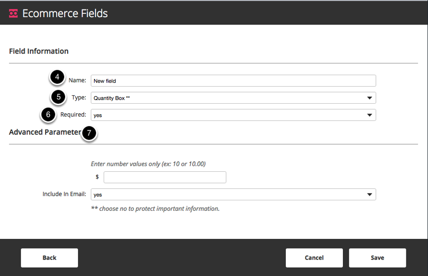 Enter the Name of the payment field.