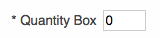 Quantity Box