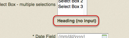 Heading (no input)