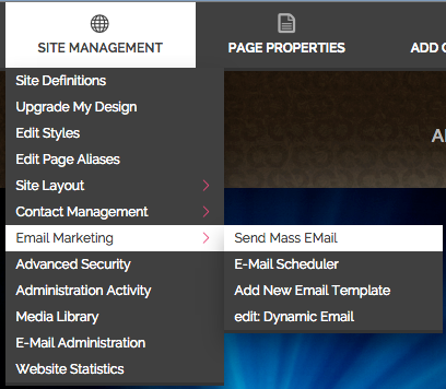 Open the mass email window.