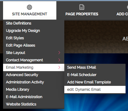 Accessing/Editing Your Dynamic eMail