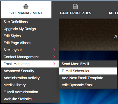 Open the scheduled email window.