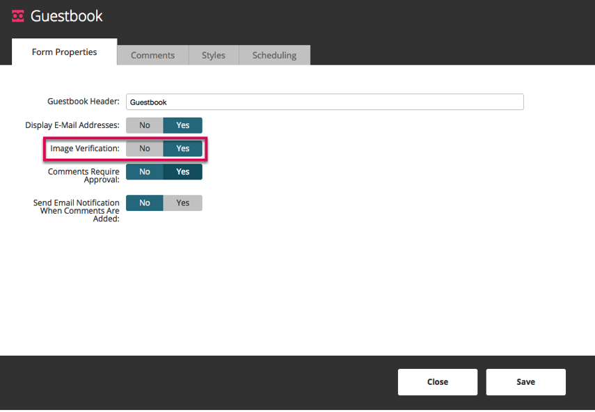 Adding Image Verification to a Guestbook