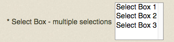 Select Box - multiple selections